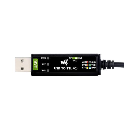 كابل تسلسلي USB إلى TTL (C) ذو 6 دبابيس، شريحة FT232RNL الأصلية مع التحكم في تدفق الأجهزة، محول مستوى الجهد 3.3 فولت/5 فولت USB إلى محول تسلسلي TTL يدعم Win7/8/8.1/10/11، Mac، Linux، Android in Saudi Arabia