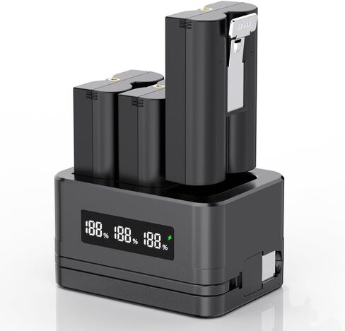 3-Slot Battery Charging Station/Battery Charger/Charging case,with LED Display, Type-C Input,Compatible with Ring Doorbell 2/3/4/3 Plus/Spotlight Cam/Peephole Cam and Other Battery in Saudi Arabia