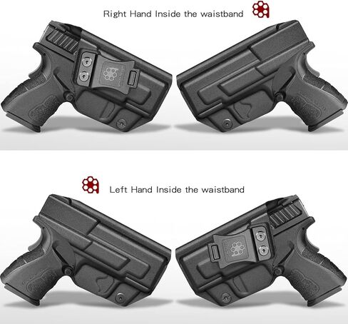 Amberide XD Mod.2 IWB Holster، Kydex-Boltaron داخل حزام الخصر المناسب Springfield XD Mod.2 3 بوصة صغير الحجم 9 مم/.40، احتفاظ آمن، سحب سريع، 0-30 درجة غير قابلة للتعديل in Kuwait