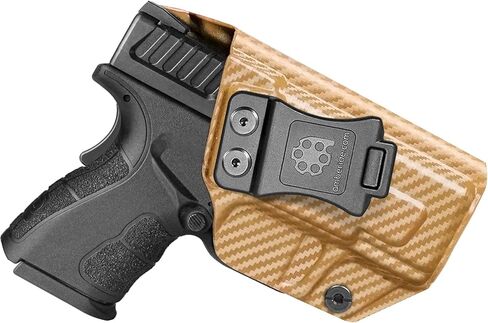 Amberide XD Mod.2 IWB Holster، Kydex-Boltaron داخل حزام الخصر المناسب Springfield XD Mod.2 3 بوصة صغير الحجم 9 مم/.40، احتفاظ آمن، سحب سريع، 0-30 درجة غير قابلة للتعديل in Kuwait