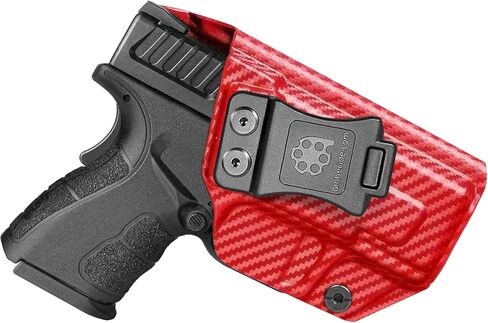 Amberide XD Mod.2 IWB Holster، Kydex-Boltaron داخل حزام الخصر المناسب Springfield XD Mod.2 3 بوصة صغير الحجم 9 مم/.40، احتفاظ آمن، سحب سريع، 0-30 درجة غير قابلة للتعديل in Kuwait
