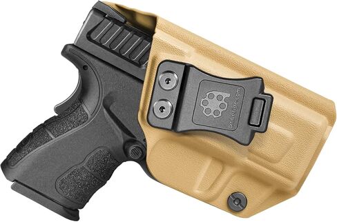 Amberide XD Mod.2 IWB Holster، Kydex-Boltaron داخل حزام الخصر المناسب Springfield XD Mod.2 3 بوصة صغير الحجم 9 مم/.40، احتفاظ آمن، سحب سريع، 0-30 درجة غير قابلة للتعديل in Kuwait