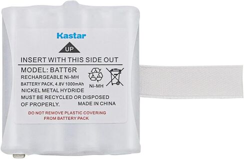 Kastar 2-Pack BATT6R Battery 4.8V 1000mAh Replacement for Midland LXT-324, LXT-326, LXT-328, LXT-330, LXT-335, LXT-340, LXT-345, LXT-360, LXT-365, LXT-376, LXT-380, LXT-380VP3, LXT-385, LXT-385VP3 in Saudi Arabia