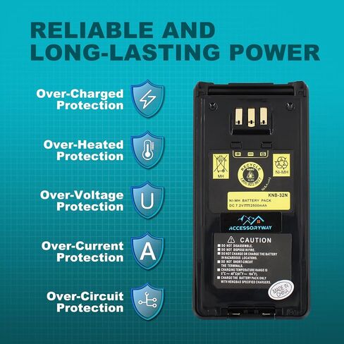 Accessoryway Replace KNB-32N 7.2V 2500mAh Ni-NH Battery cormpatible for Motorola TK-5210 TK- 5310 TK-5410 TK-2180 TK-3180 NX-210 NX-410 NX-411 radios Replacement Battery KNB-54N KNB-32 KNB-31A KNB-31 in Saudi Arabia