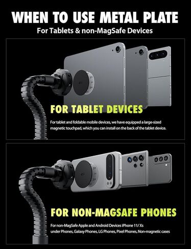 Bracketron MagAlign X Pro - حامل هاتف السيارة Magsafe للشاحنة مع ذراع مرن للوحة القيادة والزجاج الأمامي - حاملات هاتف مغناطيسية لسيارتك لهاتف iPhone 17 Pro Max 16 15 14 13 12 Plus in Kuwait