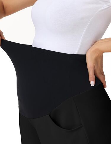 Foucome Maternity Wide Leg Sweatpants Over Belly Baggy Lounge Travel Pants Pregnancy Straight Leg Sweat Pants in Saudi Arabia