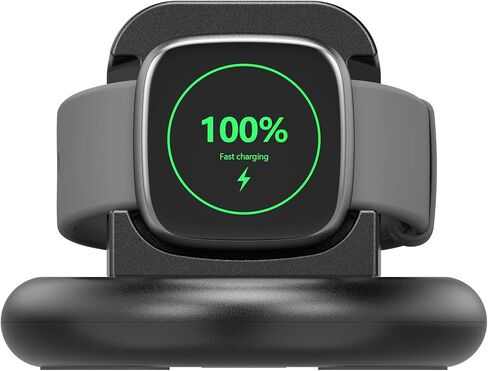 قاعدة شحن لـ Fitbit Versa 4/Versa 3/Sense 2/Sense، قاعدة شحن مضادة للانزلاق مع سلك كابل USB للساعة الذكية بطول 4.4 قدم in Saudi Arabia