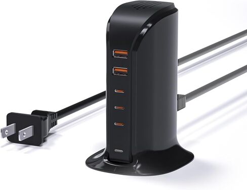 USB Charger 5 Ports USB C Charging Station PD 20W Fast Charging Hub for Multiple Devices iPhone, iPad and Tablets in Saudi Arabia