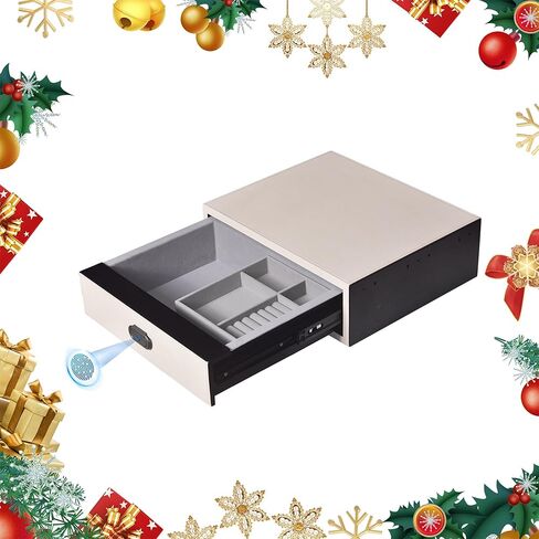 XPEDITION Biometric Safe Box Jewelry Gun Vault Leather Wrapped Quick-Access Fingerprint Lock Home Office in Kuwait