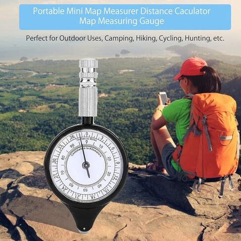 Map Distance Measuring Tool, Map Compass Small Outdoor Scale Mileage Odometer Metal Wheel Map Wheel Distance Measuring Tool, for Traveling Camping Fishing Climbi in Saudi Arabia