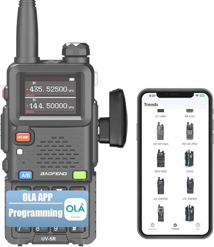 Baofeng Wireless Programming Cable Alternative, BT-1AD Bluetooth Adapter for UV-5R BF-888S UV-82 GT-3, Two Way Radio Programmer via iOS & Android App, No PC Driver Needed (K-Plug) in Saudi Arabia