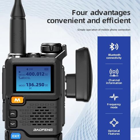Baofeng Wireless Programming Cable Alternative, BT-1AD Bluetooth Adapter for UV-5R BF-888S UV-82 GT-3, Two Way Radio Programmer via iOS & Android App, No PC Driver Needed (K-Plug) in Saudi Arabia