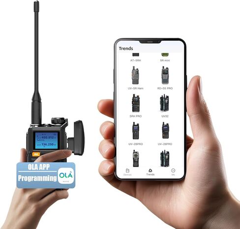 Baofeng Wireless Programming Cable Alternative, BT-1AD Bluetooth Adapter for UV-5R BF-888S UV-82 GT-3, Two Way Radio Programmer via iOS & Android App, No PC Driver Needed (K-Plug) in Saudi Arabia