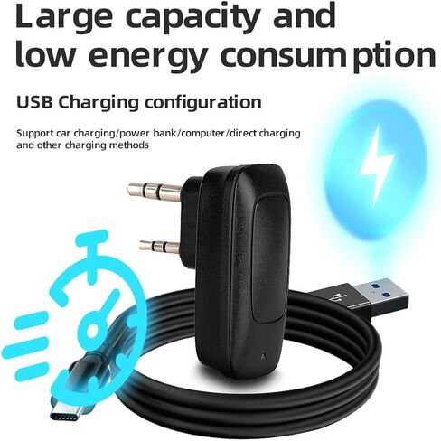 Baofeng Wireless Programming Cable Alternative, BT-1AD Bluetooth Adapter for UV-5R BF-888S UV-82 GT-3, Two Way Radio Programmer via iOS & Android App, No PC Driver Needed (K-Plug) in Saudi Arabia