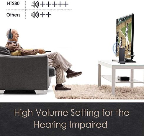 سماعات Avantree Digital 2.4G TV HT280 Multile 3 Link، مشاركة مقاطع الفيديو التلفزيونية مع العائلة أو الأصدقاء، لا إزعاج لراحة العائلة أو العمل، سماعة رأس عالية الحجم مثالية لكبار السن وضعاف السمع in Kuwait