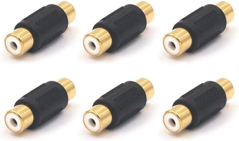 حزمة VCE مكونة من 6 قطع RCA أنثى إلى أنثى مطلية بالذهب مع 2 حزمة RCA أنثى إلى 2 كابل صوت ستيريو RCA ذكر Y in Saudi Arabia