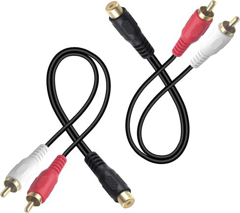 حزمة VCE مكونة من 6 قطع RCA أنثى إلى أنثى مطلية بالذهب مع 2 حزمة RCA أنثى إلى 2 كابل صوت ستيريو RCA ذكر Y in Saudi Arabia