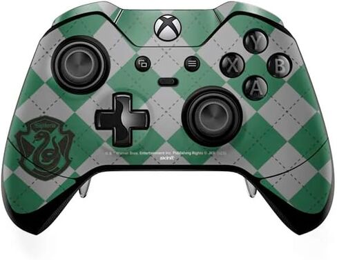 ملصق Skinit المخصص للألعاب متوافق مع وحدة تحكم Xbox One Elite - تصميم Warner Bros Slytherin Crest المرخص رسميًا in Kuwait