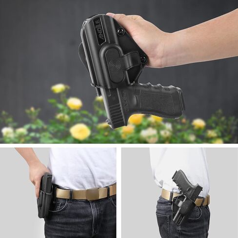 Sig P365 X Macro Holster، OWB Gun Holster for Hellcat Pro؛ غلوك 17 19 19X 43 43X 44 45 48; روجر 57؛ برج الثور GX4;S&W M&P 9 مم/ 380 شيلد EZ؛ سبرينجفيلد هيلكات، المستوى الثاني من الاحتفاظ القابل للتعديل in Kuwait