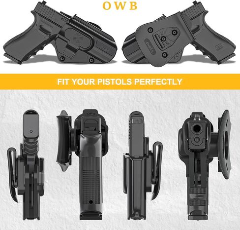 Sig P365 X Macro Holster، OWB Gun Holster for Hellcat Pro؛ غلوك 17 19 19X 43 43X 44 45 48; روجر 57؛ برج الثور GX4;S&W M&P 9 مم/ 380 شيلد EZ؛ سبرينجفيلد هيلكات، المستوى الثاني من الاحتفاظ القابل للتعديل in Kuwait