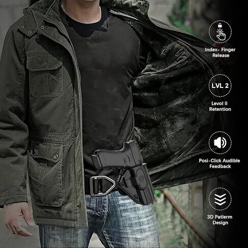 Sig P365 X Macro Holster، OWB Gun Holster for Hellcat Pro؛ غلوك 17 19 19X 43 43X 44 45 48; روجر 57؛ برج الثور GX4;S&W M&P 9 مم/ 380 شيلد EZ؛ سبرينجفيلد هيلكات، المستوى الثاني من الاحتفاظ القابل للتعديل in Kuwait