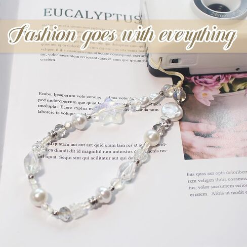 2 pcs Cell Phone Chain Beads, Cell Phone Jewelry, Phone Charm Cell Phone Charm, Colorful Beaded Cell Phone Pendant Collar, Compatible with any Cell Phone in Saudi Arabia