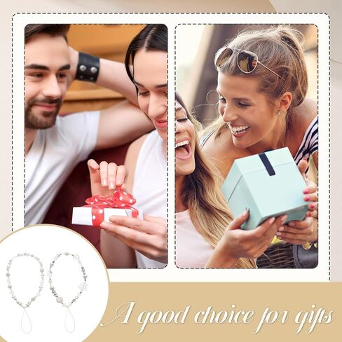 2 pcs Cell Phone Chain Beads, Cell Phone Jewelry, Phone Charm Cell Phone Charm, Colorful Beaded Cell Phone Pendant Collar, Compatible with any Cell Phone in Saudi Arabia