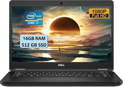 Dell Latitude 5490 14 بوصة FHD (1920 x 1080) شاشة الكمبيوتر المحمول Intel Core i7-8650U @ 1.90 جيجا هرتز 16 جيجا بايت رام 512 جيجا بايت SSD Intel UHD Graphics 620 Windows 11 Pro (متجدد) in Kuwait