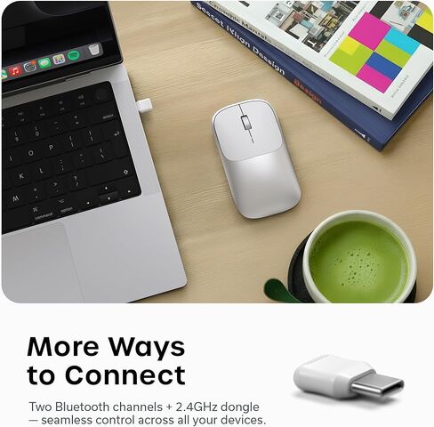 Satechi Slim EX3 Full-Size Wireless Keyboard with Numpad & Slim EX Wireless Mouse - Silver in Saudi Arabia