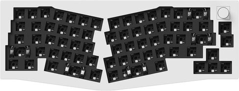Keychron Q8 Pro QMK/VIA Programmable Custom Mechanical Keyboard, Wireless Bluetooth/Wired, 65% Alice Layout Ergonomic, Hot-Swappable, RGB Backlit Aluminum for Mac Windows Linux-Barebone Version in Saudi Arabia