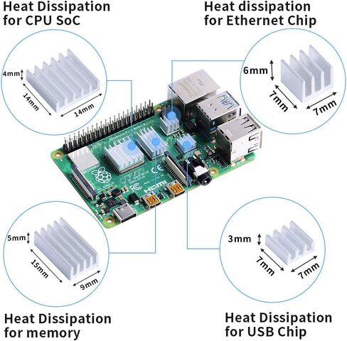 GeeekPi Acrylic Case for Raspberry Pi 4 Model B & Raspberry pi 3 Model B+, Pi Case with Cooling Fan and 7PCS Heatsinks for Raspberry Pi 4 Model B/Pi 3B+/ Pi 3B/ 2B (Clear) in Kuwait