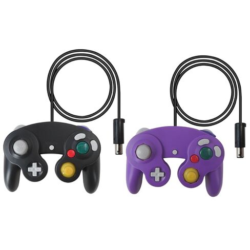 Misimain ترقية 2 حزمة كلاسيكية لوحدة تحكم NGC لـ Wii/GameCube Multiplayer - أسود وأرجواني in Kuwait