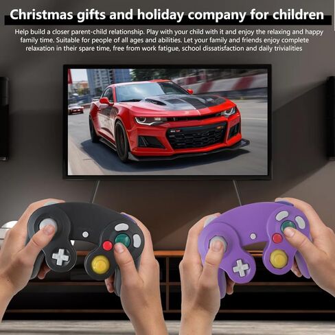 Misimain ترقية 2 حزمة كلاسيكية لوحدة تحكم NGC لـ Wii/GameCube Multiplayer - أسود وأرجواني in Kuwait