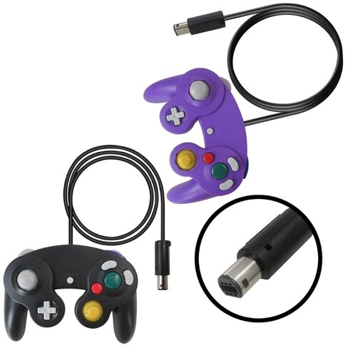Misimain ترقية 2 حزمة كلاسيكية لوحدة تحكم NGC لـ Wii/GameCube Multiplayer - أسود وأرجواني in Kuwait