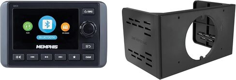 Memphis Audio SMC3 Marine Multi-Zone Media Center with Subwoofer Control, Bluetooth and Double-Din Dash Kit Adapter for 3.5" Round Mount Marine Multimedia Players in Saudi Arabia