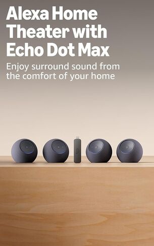Alexa Home Theater Bundle: Includes Echo Dot Max (4), Graphite, and Fire TV Stick 4K Max in Saudi Arabia