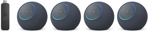 Alexa Home Theater Bundle: Includes Echo Dot Max (4), Graphite, and Fire TV Stick 4K Max in Saudi Arabia