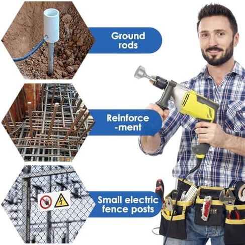 Easy To Install Disassemble Carbon steel Silver Wide Compatibility Ground Rod Driver Cap Steel Hammer SDS Plus Pad Tool in Saudi Arabia
