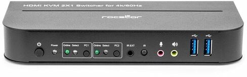 Rocstor SolidKVM SK06 4K HDMI and USB 3.0 2×1 KVM Switch – 2-Port HDMI/USB KVM – HDR, HDCP 2.2, IR, USB Sharing in Saudi Arabia