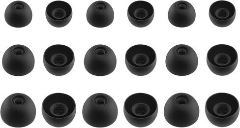 Replacement Silicone Ear Tips for JBL Vibe Beam 2 / JBL Vibe Beam/JBL Vibe 200TWS / JBL Wave Beam Wireless Earbuds, Ultimate Comfort, 9 Pairs (S/M/L, Black) in Saudi Arabia