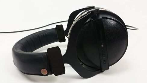 أغطية منزلقة بديلة لسماعات Beyerdynamic DT 770 / DT 880 / DT 990 Pro & HS 400 - أجزاء PETG سوداء متينة لاستعادة الملاءمة والأناقة in Kuwait