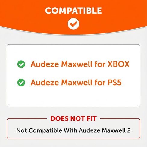 WC Mod Kit Maxwell V2 - وسادات أذن من جل التبريد + عصابة رأس واسعة جدًا من السيليكون متوافقة مع Audeze Maxwell Xbox وPS5 من Wicked Cushions | تبريد بالتجميد وراحة معززة | المحاكاة in Saudi Arabia