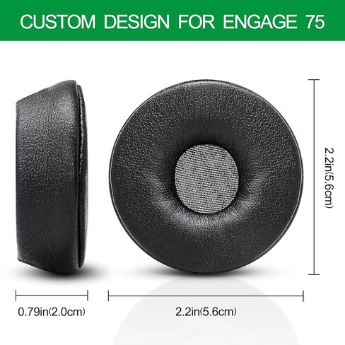 استبدال وسائد الأذن Engage 75 - غطاء وسائد الأذن لسماعات Jabra Engage 55 65 75 ستيريو مع رغوة الذاكرة، غير مناسب Engage 50/Engage 55/65/75 Mono in Saudi Arabia