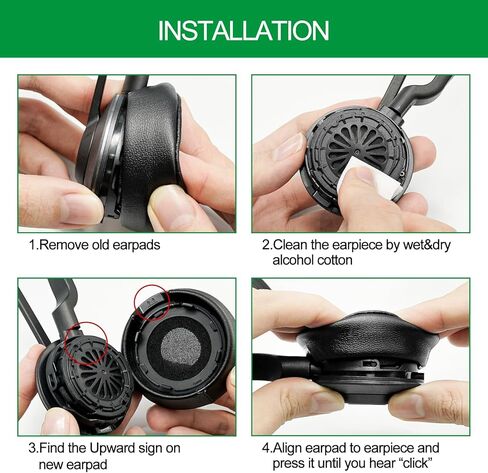 استبدال وسائد الأذن Engage 75 - غطاء وسائد الأذن لسماعات Jabra Engage 55 65 75 ستيريو مع رغوة الذاكرة، غير مناسب Engage 50/Engage 55/65/75 Mono in Saudi Arabia
