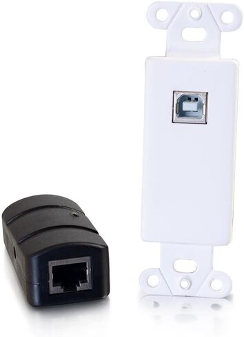 C2G 1-Port USB 2.0 Over Cat6 لوحة الحائط إلى موسع الصندوق - حتى 150 قدمًا in Saudi Arabia