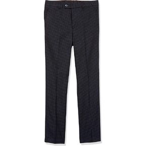Isaac Mizrahi Boy's Slim Fit Microcheck Textured Pants