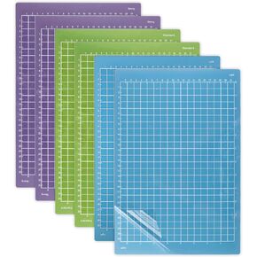 6pcs 8.5x12in Cutting Mat for Cricut Joy Xtra (StandardGrip, LightGrip, StrongGrip), Reusable Cutting Mats for Crafts & Protective Film 3 Adhesives Grip Machine Mat for Cricut Accessories