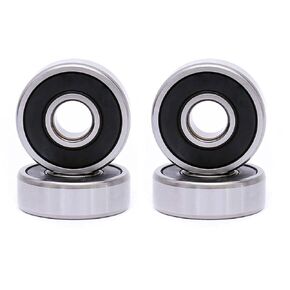 FKG R6-2RS 3/8"x7/8"x9/32" Deep Groove Ball Bearing Double Rubber Seal Bearings Pre-Lubricated, Set of 4