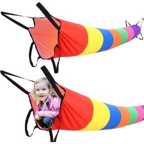 Sensory Compression Tunnel for Kids 12 ft Play Tunnel for Your Child Calm Sensory Tunnel for Outdoor Indoor Autism Kids Toys Game Concept Tunnel for Different Ages(Colorful)