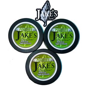 Jake's Mint Chew - Natural Spearmint - 3 Pack-POUCHES